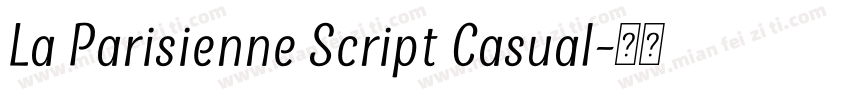 La Parisienne Script Casual字体转换